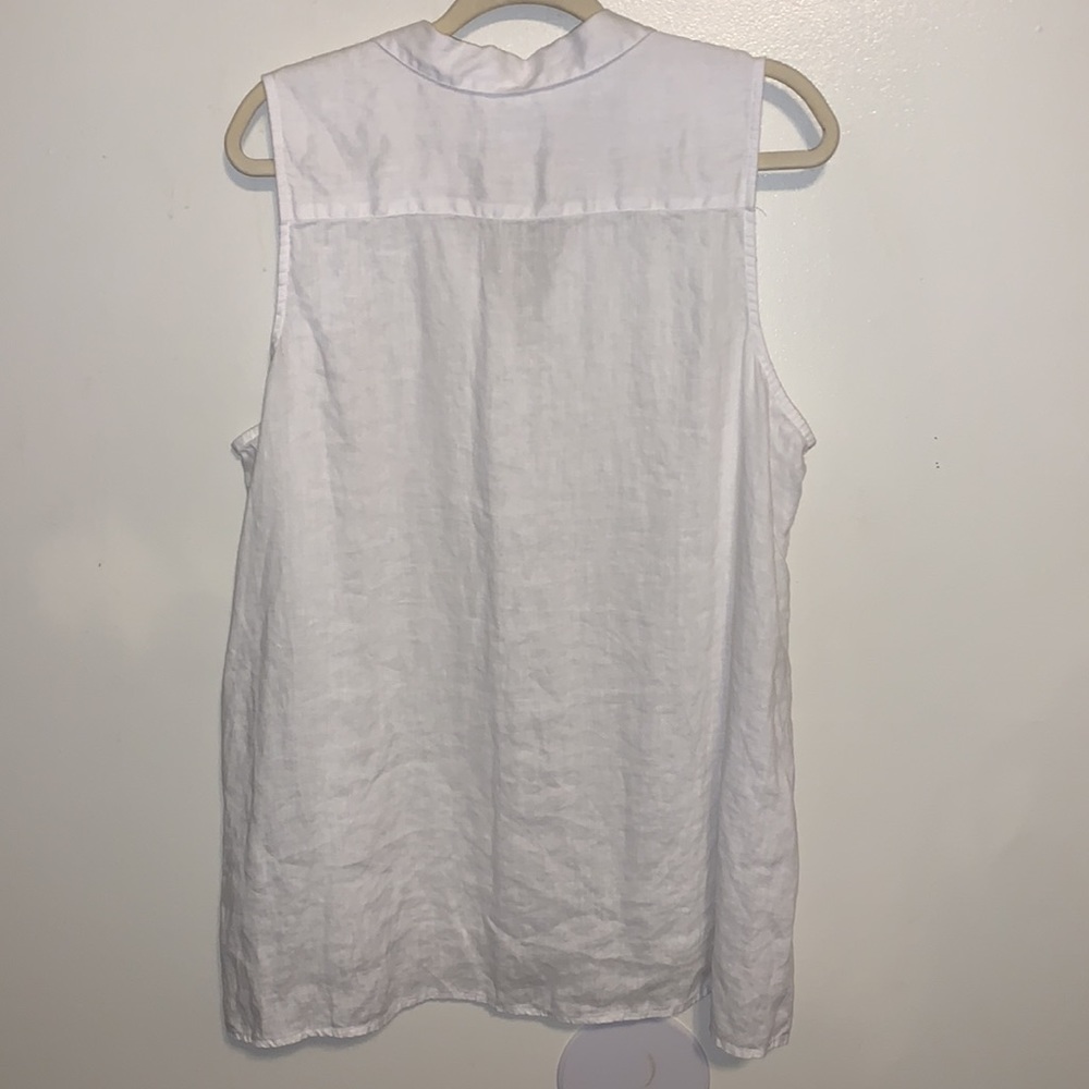 J. Jill Love Linen Peplum high low sleeveless tunic - Picture 5 of 10